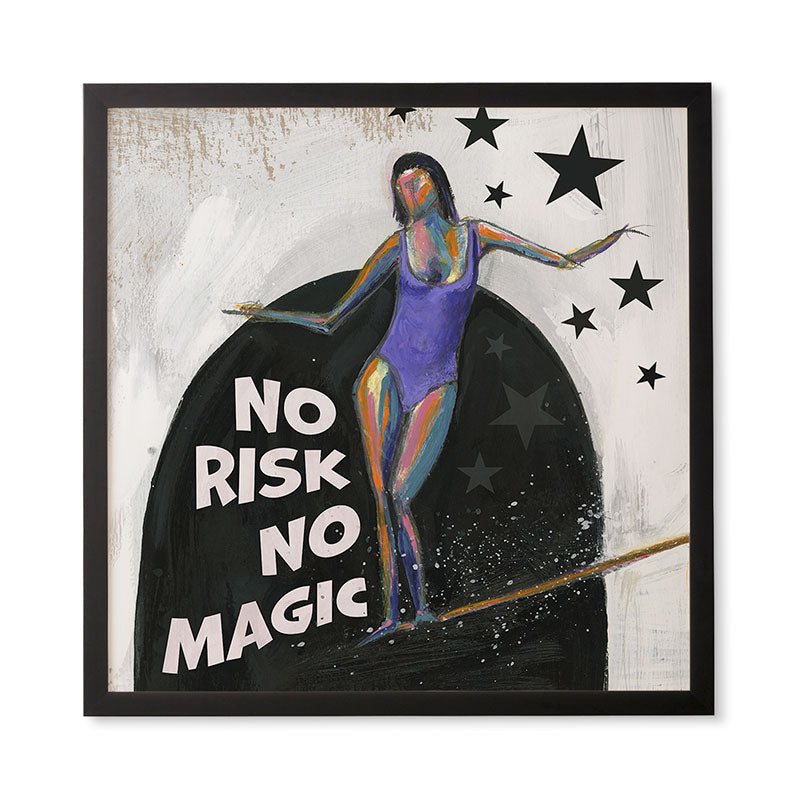 Sophia Buddenhagen No Risk No Magic Surfer Girl Framed Wall Art