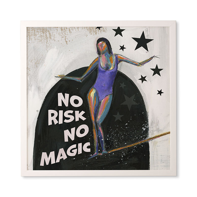 Sophia Buddenhagen No Risk No Magic Surfer Girl Framed Wall Art