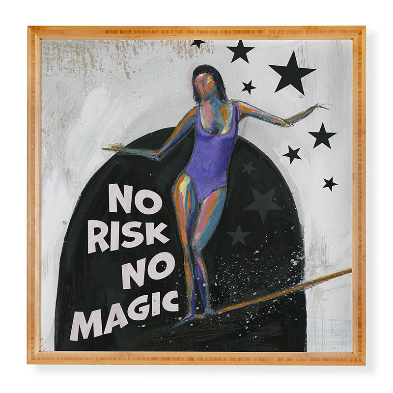 Sophia Buddenhagen No Risk No Magic Surfer Girl Framed Wall Art