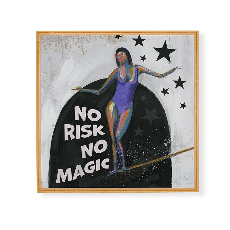 Sophia Buddenhagen No Risk No Magic Surfer Girl Framed Wall Art