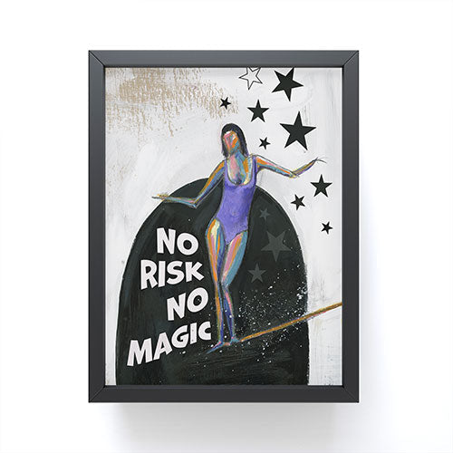 Sophia Buddenhagen No Risk No Magic Surfer Girl Framed Mini Art Print