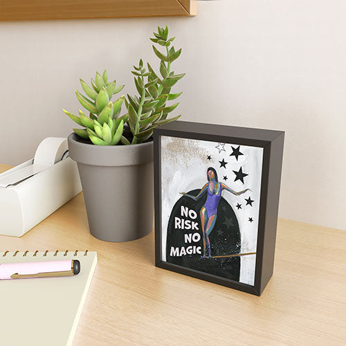 Sophia Buddenhagen No Risk No Magic Surfer Girl Framed Mini Art Print