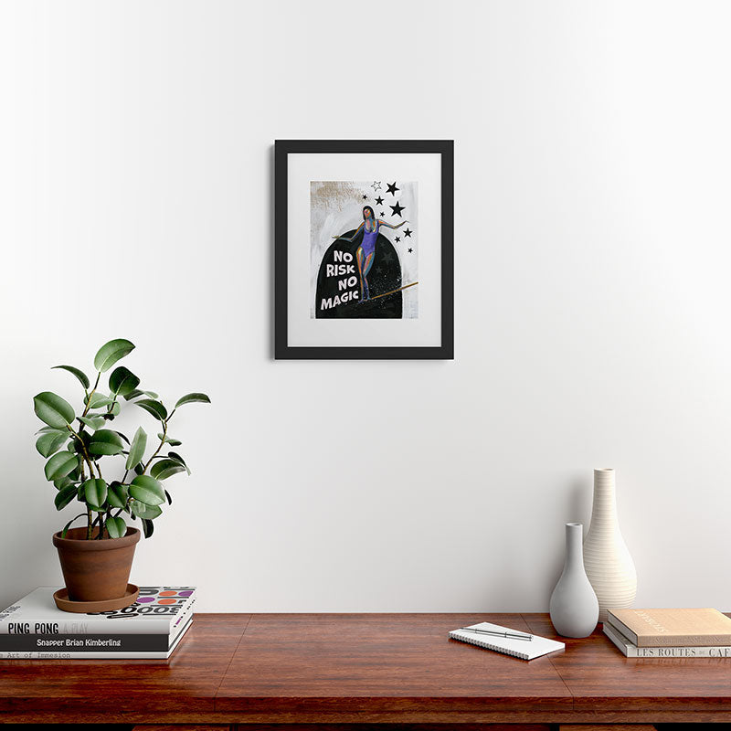 Sophia Buddenhagen No Risk No Magic Surfer Girl Framed Art Print