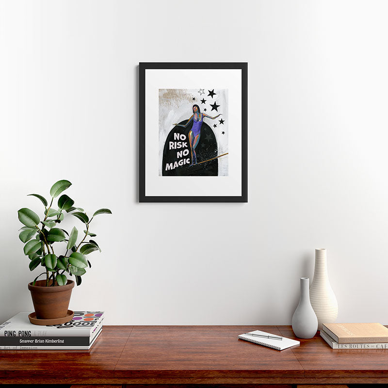 Sophia Buddenhagen No Risk No Magic Surfer Girl Framed Art Print