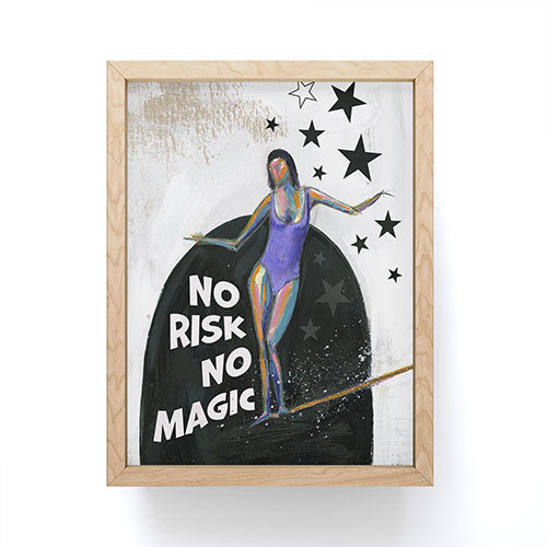 Sophia Buddenhagen No Risk No Magic Surfer Girl Framed Mini Art Print
