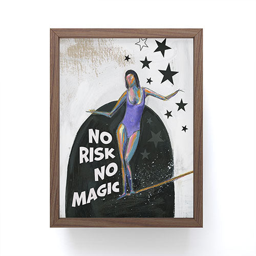 Sophia Buddenhagen No Risk No Magic Surfer Girl Framed Mini Art Print
