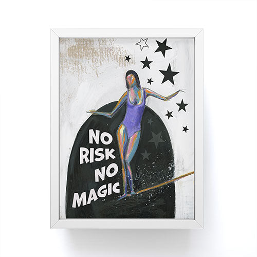 Sophia Buddenhagen No Risk No Magic Surfer Girl Framed Mini Art Print