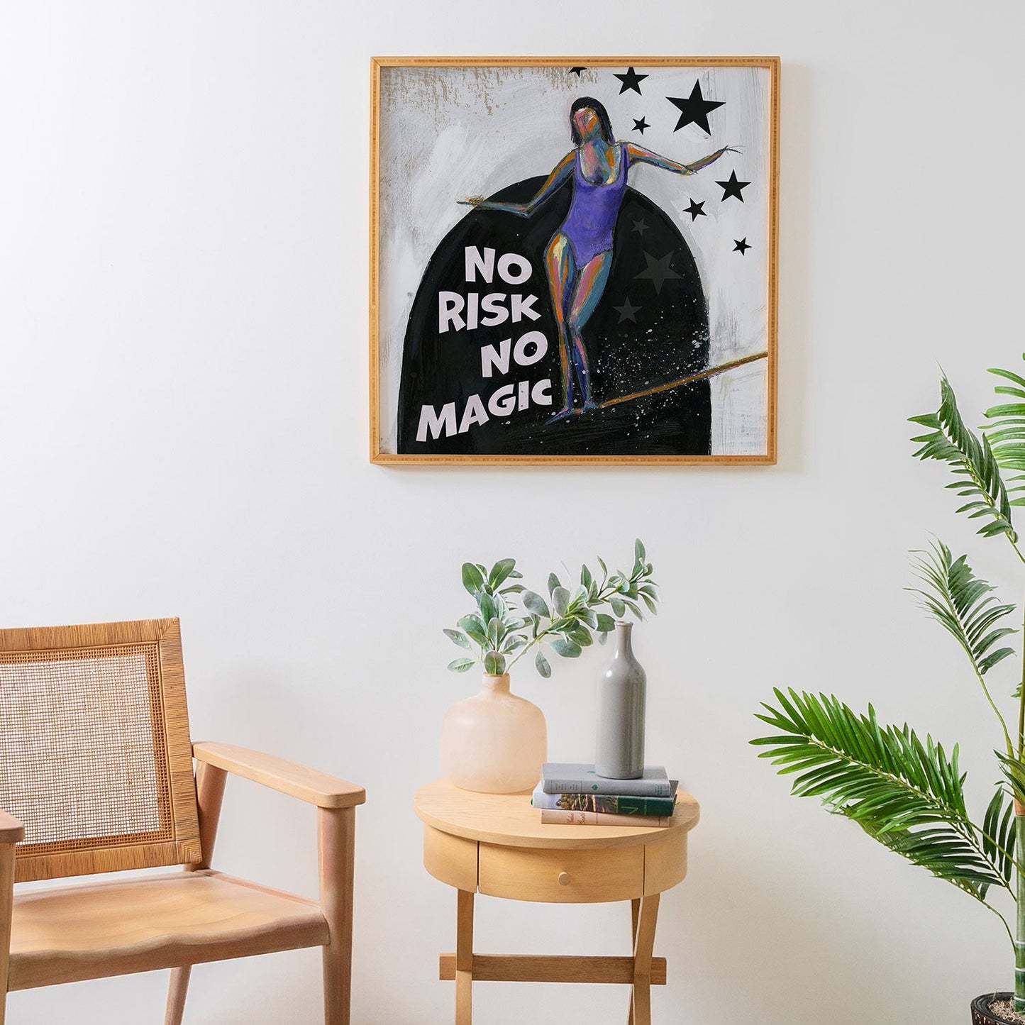 Sophia Buddenhagen No Risk No Magic Surfer Girl Framed Wall Art