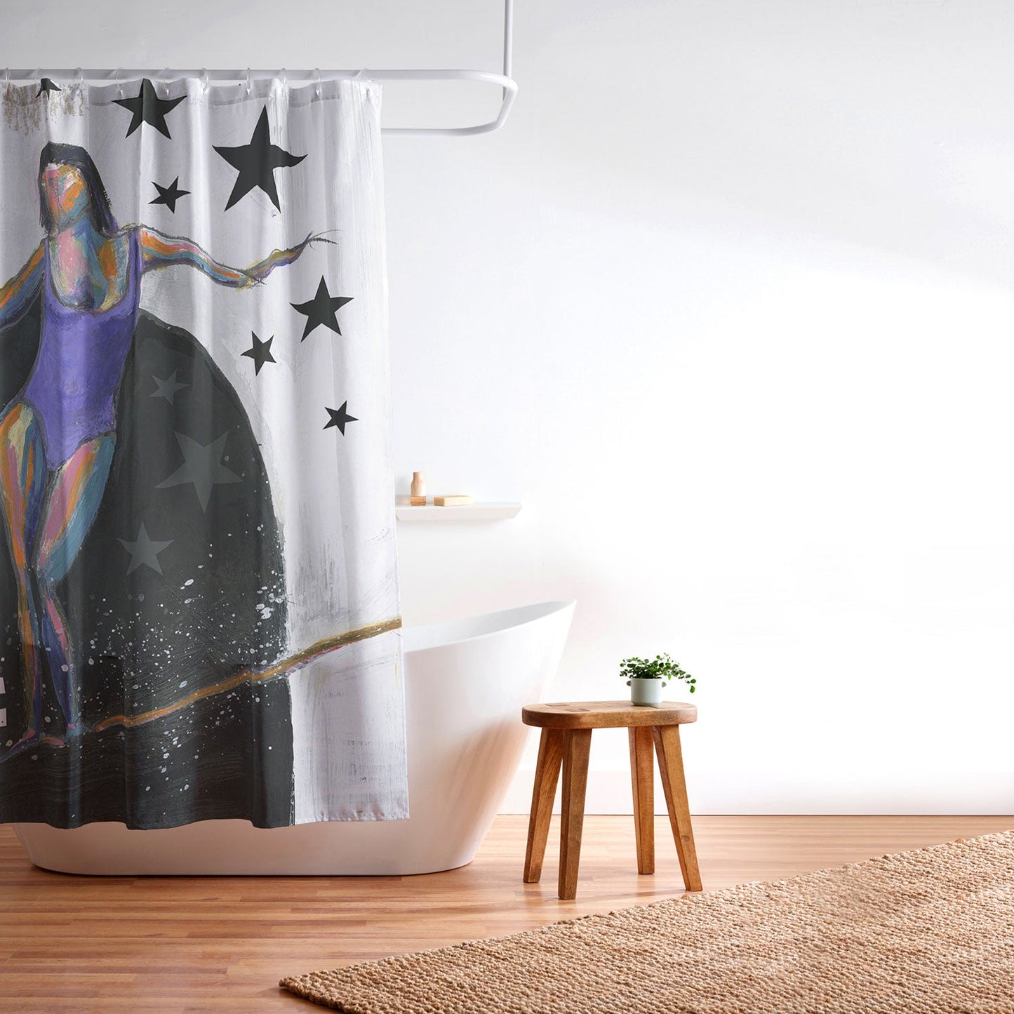 Sophia Buddenhagen No Risk No Magic Surfer Girl Shower Curtain