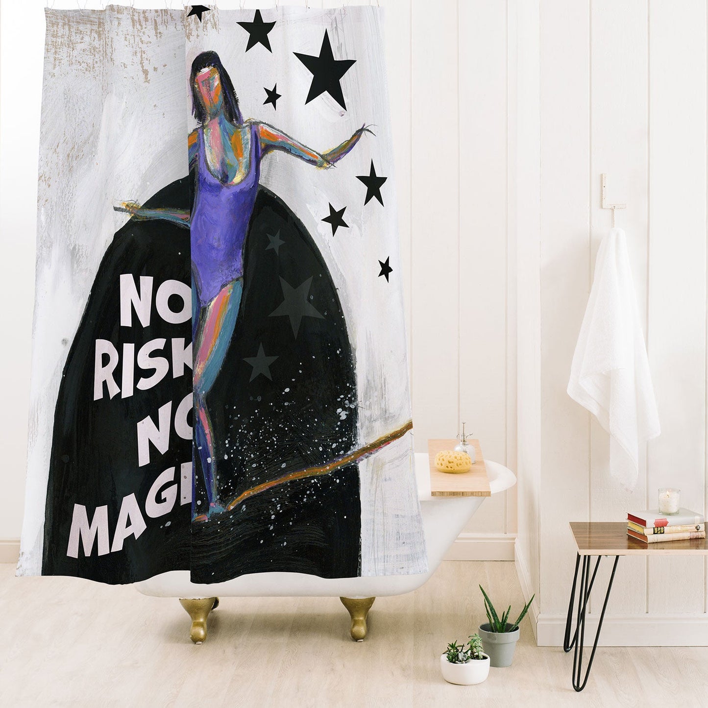 Sophia Buddenhagen No Risk No Magic Surfer Girl Shower Curtain