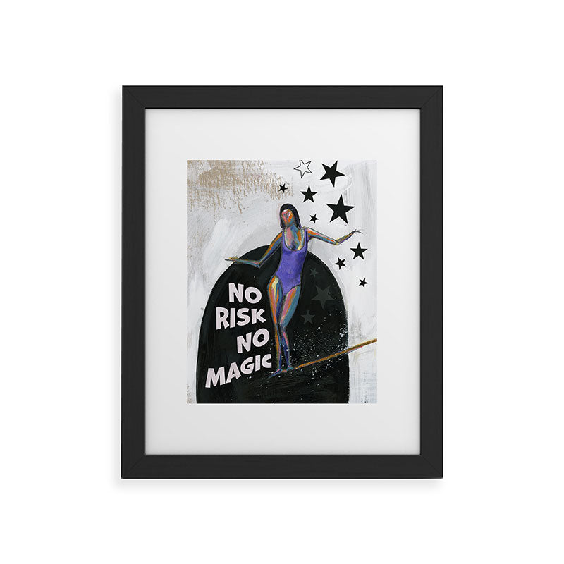 Sophia Buddenhagen No Risk No Magic Surfer Girl Framed Art Print