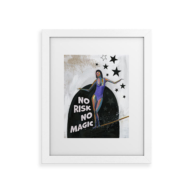 Sophia Buddenhagen No Risk No Magic Surfer Girl Framed Art Print