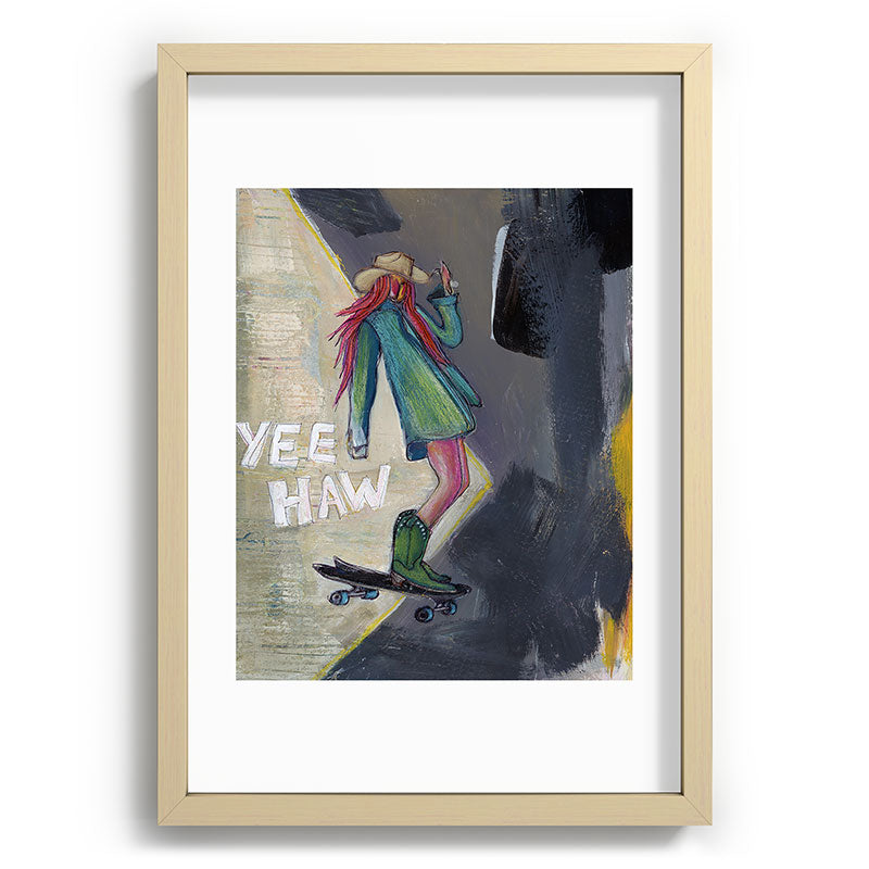 Sophia Buddenhagen Yee Haw Cowgirl Skater Recessed Framing Rectangle