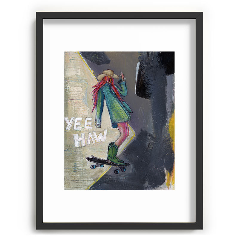 Sophia Buddenhagen Yee Haw Cowgirl Skater Recessed Framing Rectangle