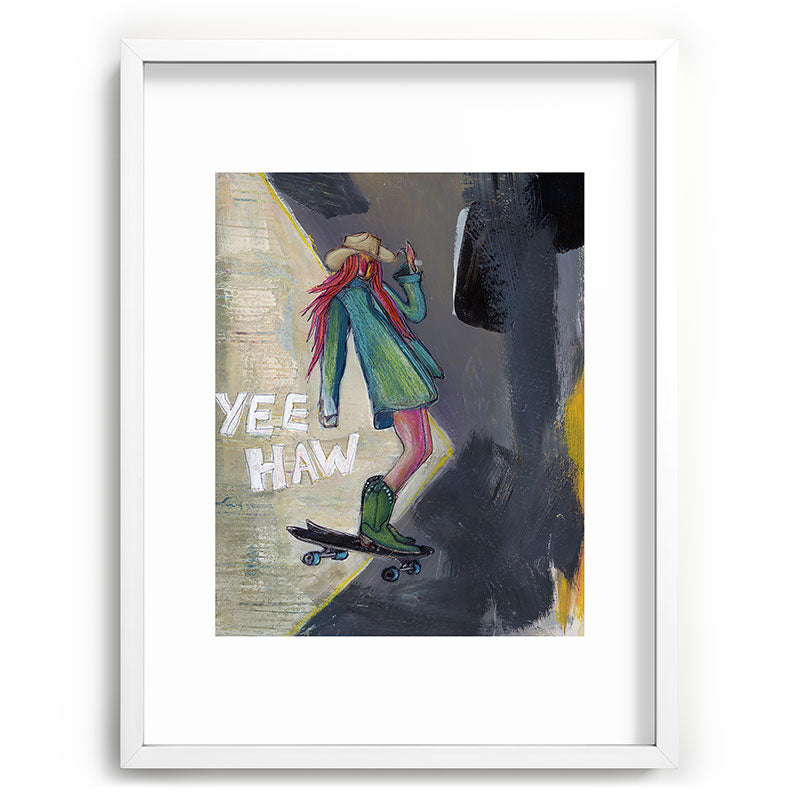 Sophia Buddenhagen Yee Haw Cowgirl Skater Recessed Framing Rectangle
