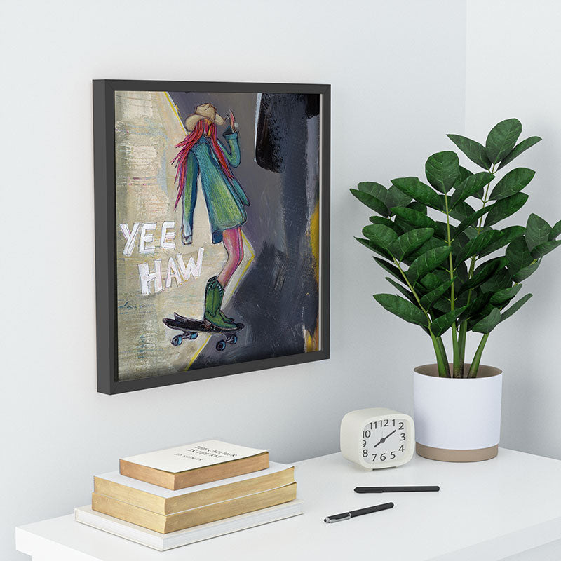 Sophia Buddenhagen Yee Haw Cowgirl Skater Recessed Framing Square