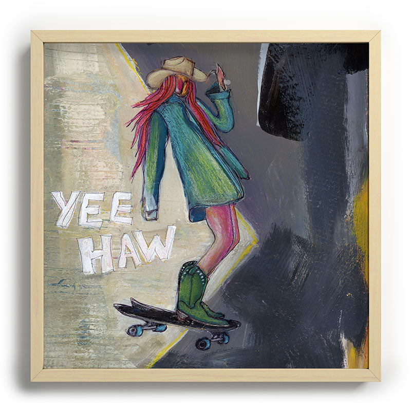 Sophia Buddenhagen Yee Haw Cowgirl Skater Recessed Framing Square