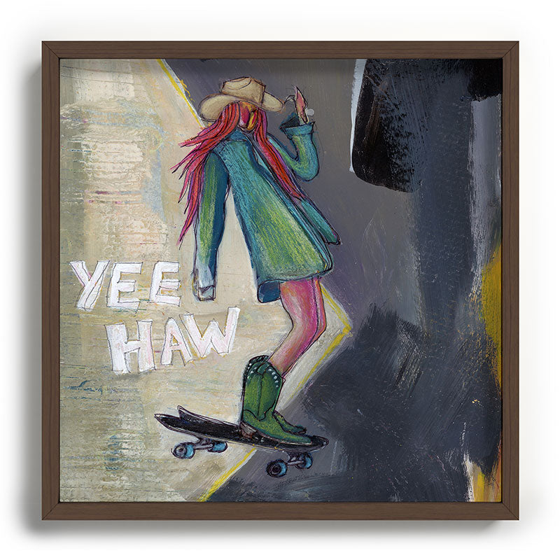 Sophia Buddenhagen Yee Haw Cowgirl Skater Recessed Framing Square