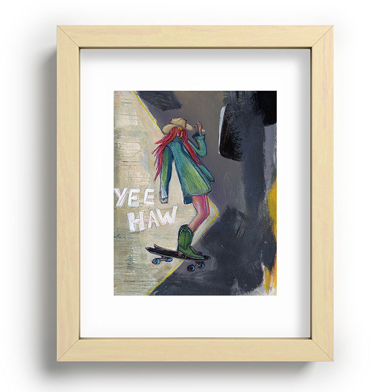 Sophia Buddenhagen Yee Haw Cowgirl Skater Recessed Framing Rectangle