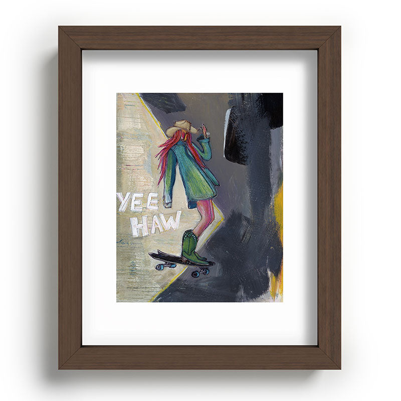 Sophia Buddenhagen Yee Haw Cowgirl Skater Recessed Framing Rectangle