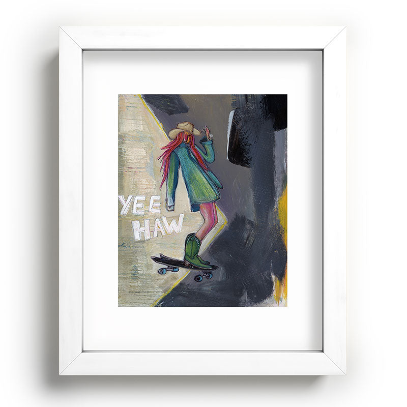 Sophia Buddenhagen Yee Haw Cowgirl Skater Recessed Framing Rectangle