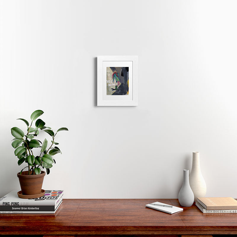Sophia Buddenhagen Yee Haw Cowgirl Skater Framed Art Print