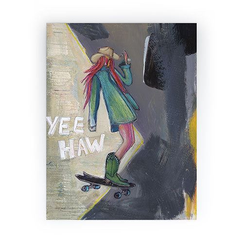 Sophia Buddenhagen Yee Haw Cowgirl Skater Mini Art Print