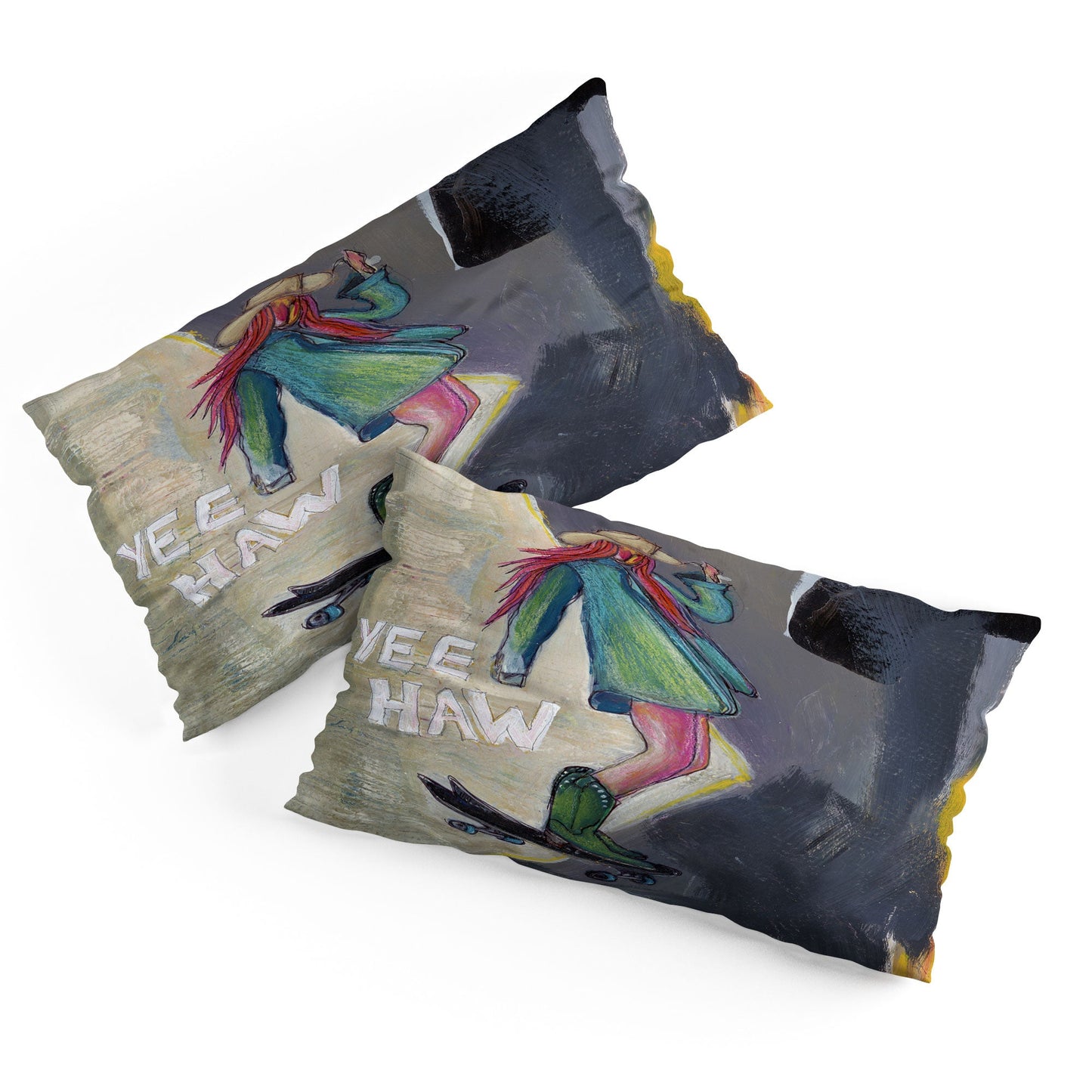Sophia Buddenhagen Yee Haw Cowgirl Skater Pillow Shams