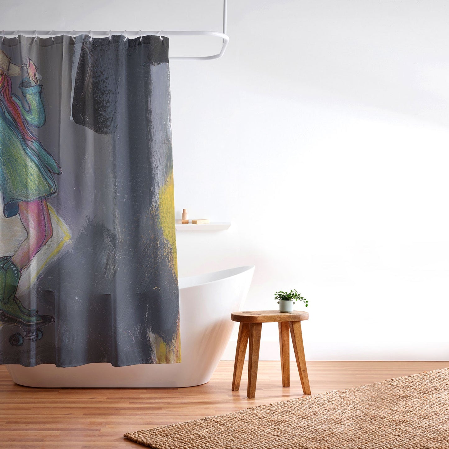 Sophia Buddenhagen Yee Haw Cowgirl Skater Shower Curtain