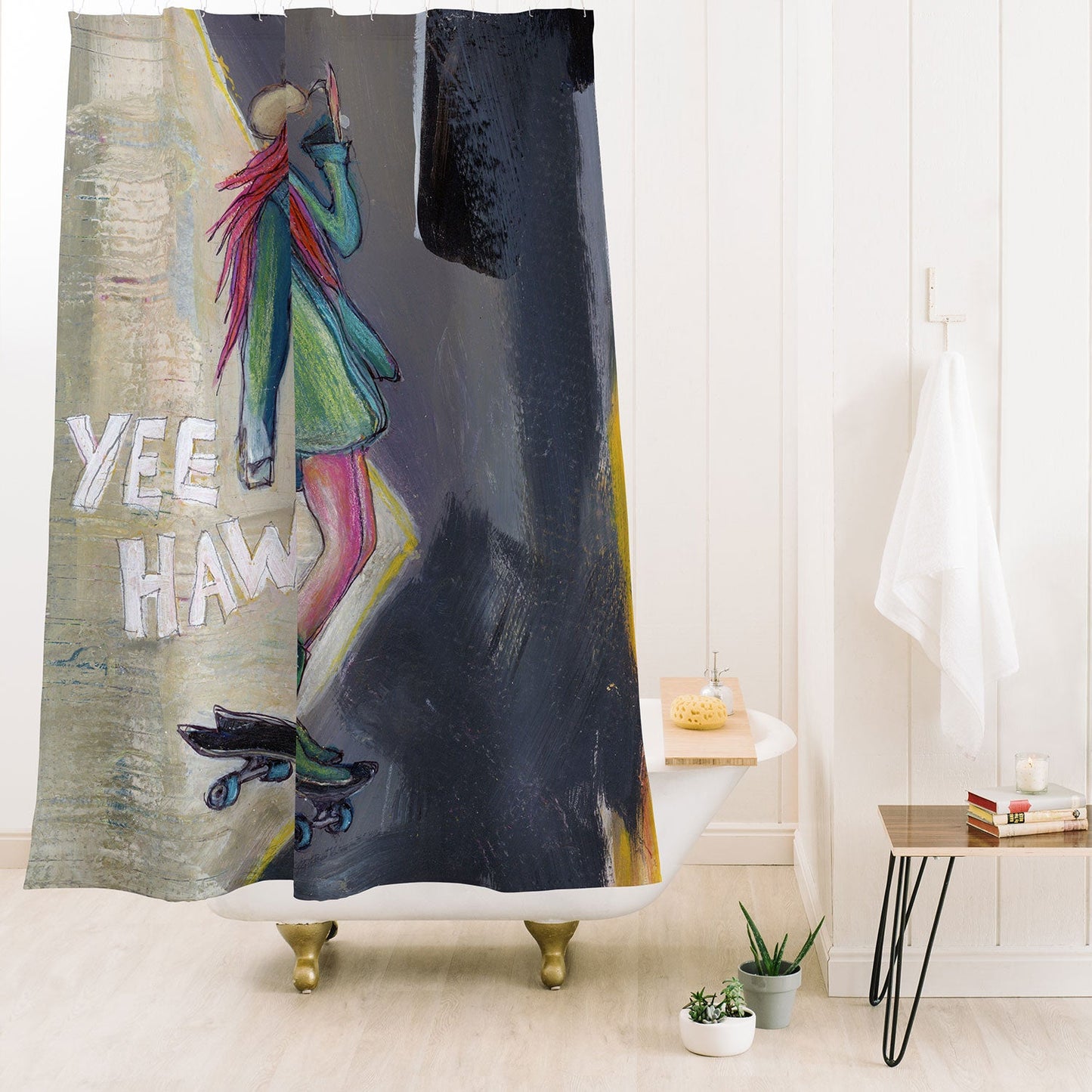Sophia Buddenhagen Yee Haw Cowgirl Skater Shower Curtain
