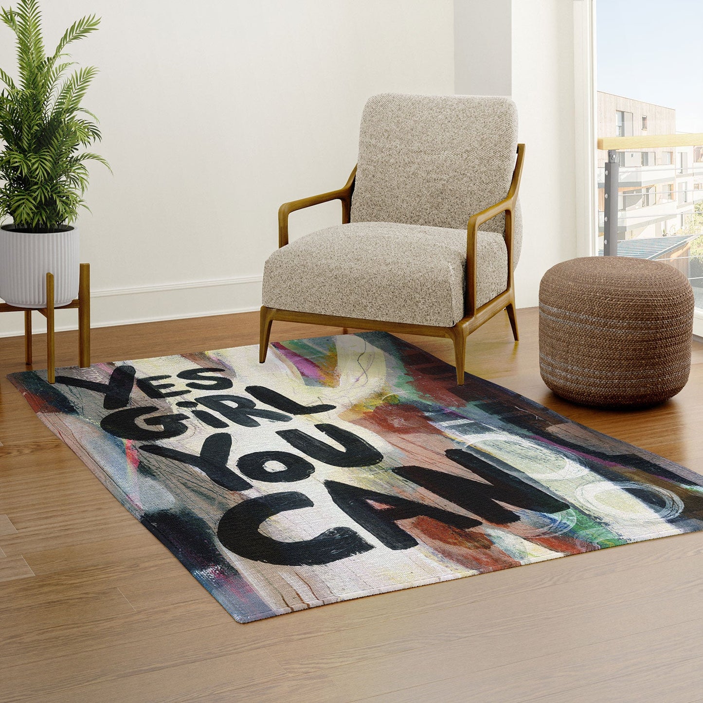 Sophia Buddenhagen Yes Girl You Can Area Rug