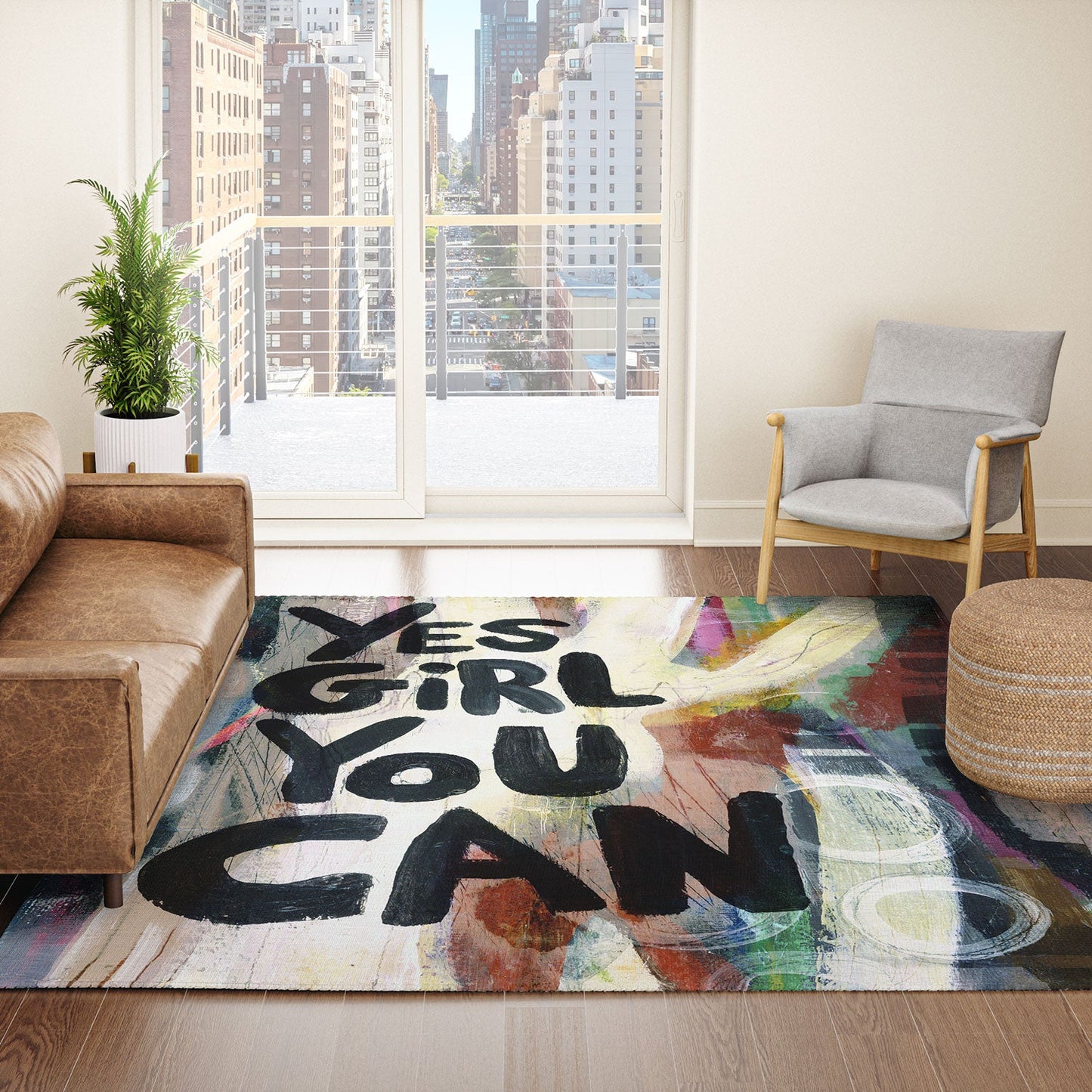 Sophia Buddenhagen Yes Girl You Can Area Rug