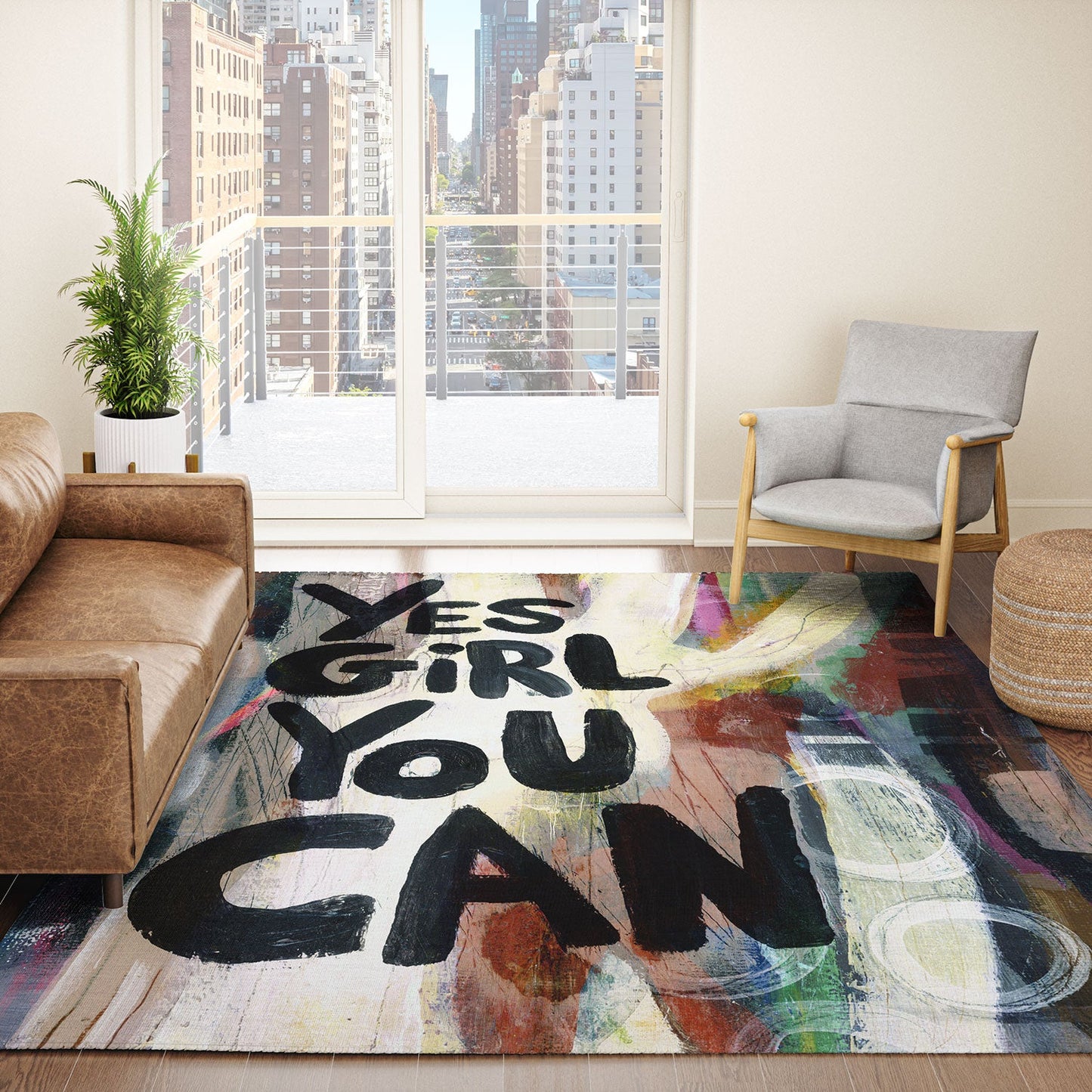 Sophia Buddenhagen Yes Girl You Can Area Rug