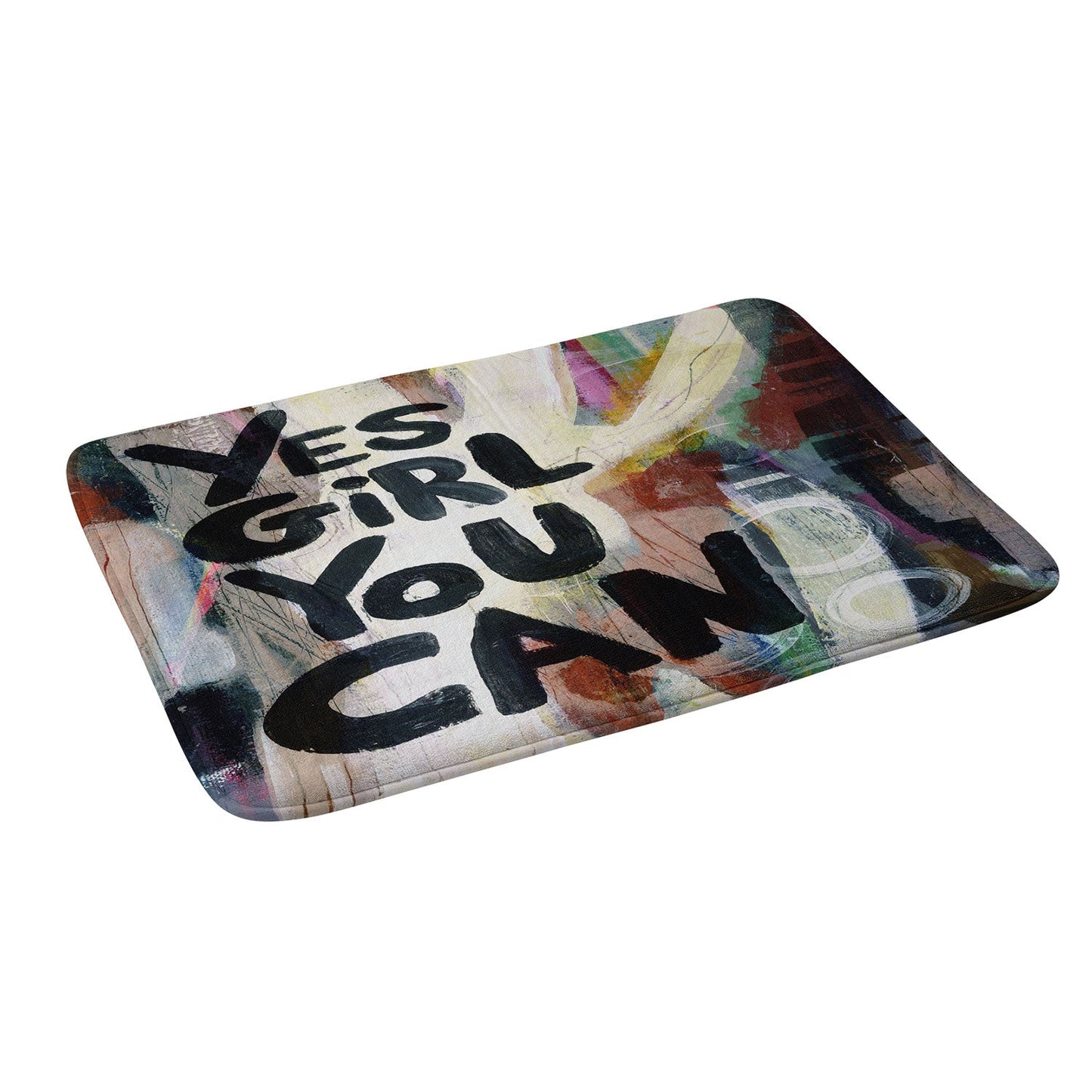 Sophia Buddenhagen Yes Girl You Can Memory Foam Bath Mat