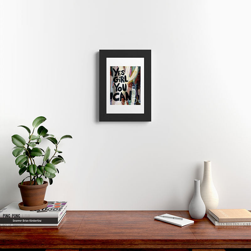 Sophia Buddenhagen Yes Girl You Can Framed Art Print