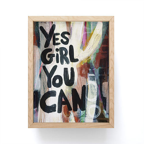 Sophia Buddenhagen Yes Girl You Can Framed Mini Art Print