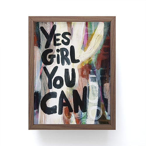 Sophia Buddenhagen Yes Girl You Can Framed Mini Art Print