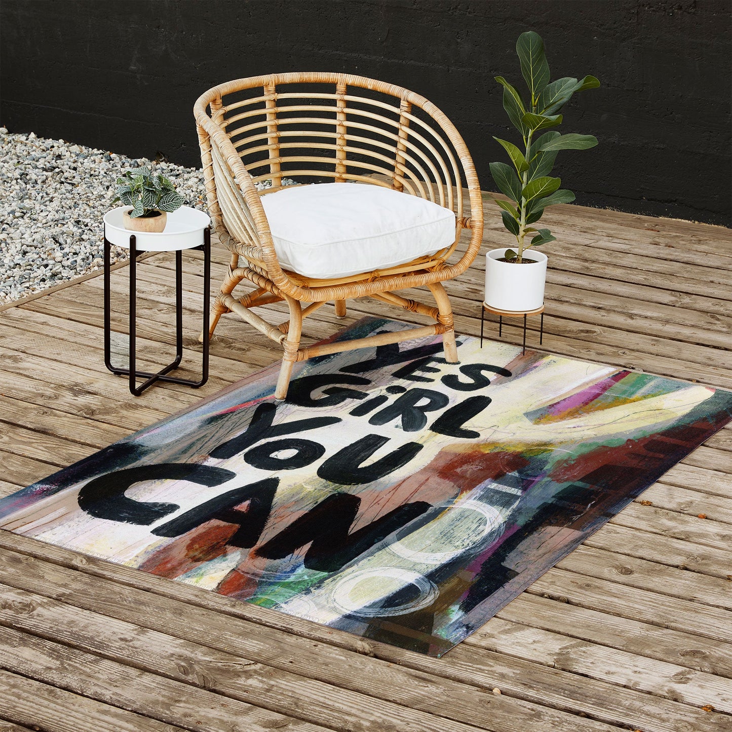 Sophia Buddenhagen Yes Girl You Can Outdoor Rug