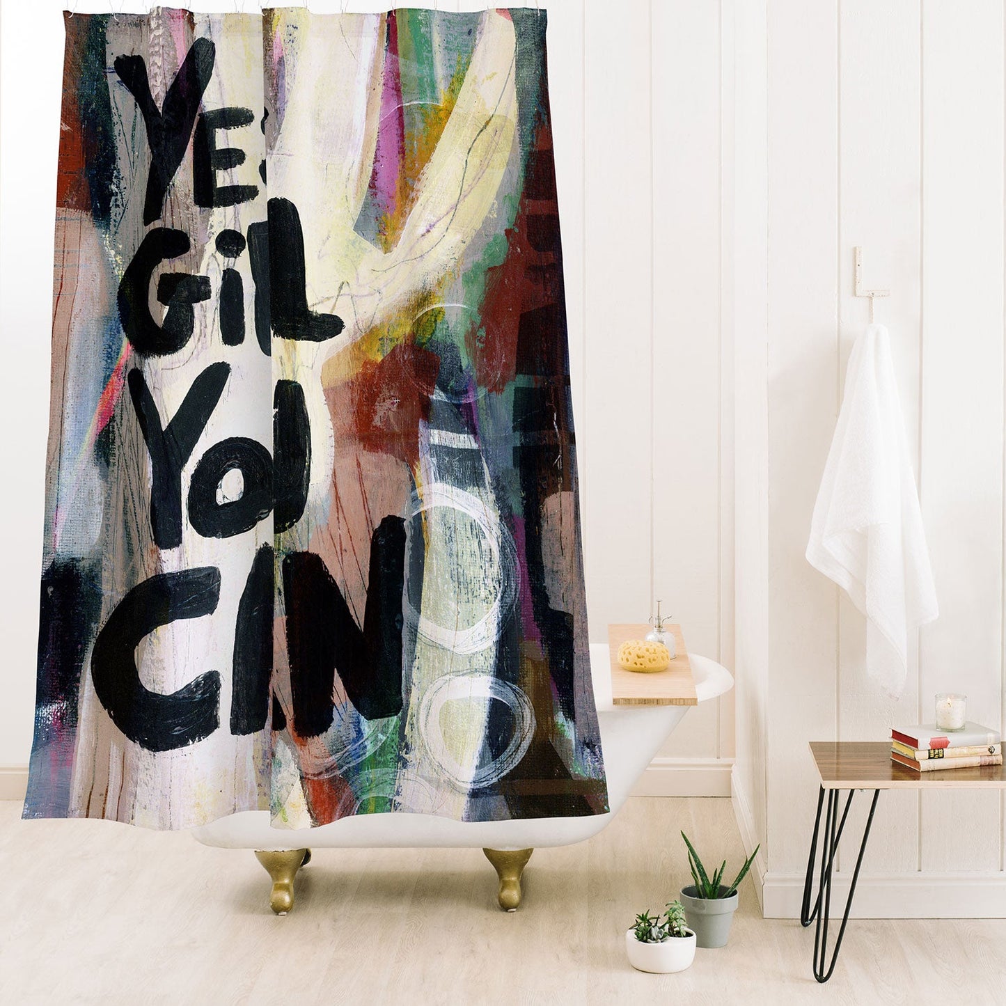 Sophia Buddenhagen Yes Girl You Can Shower Curtain