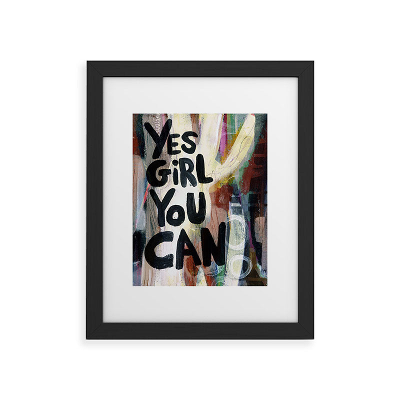 Sophia Buddenhagen Yes Girl You Can Framed Art Print