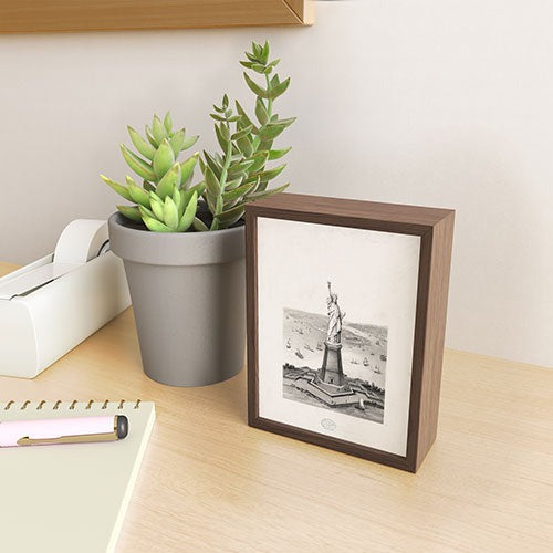 DENY Designs Vintage Lady Liberty Framed Mini Art Print