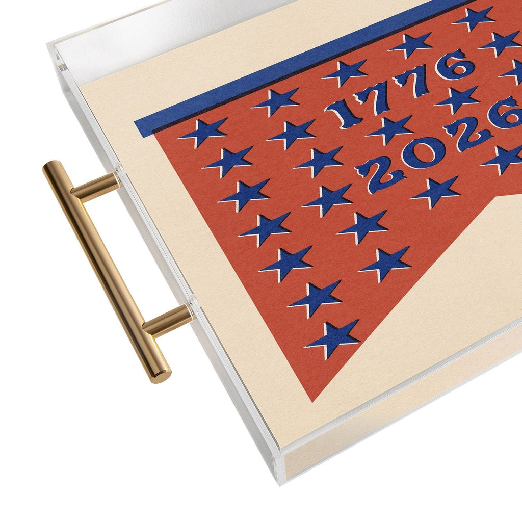 DENY Designs Star Banner Acrylic Tray