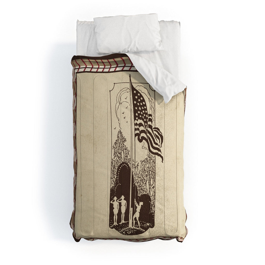 DENY Designs Flag Raisers Striped Square Comforter