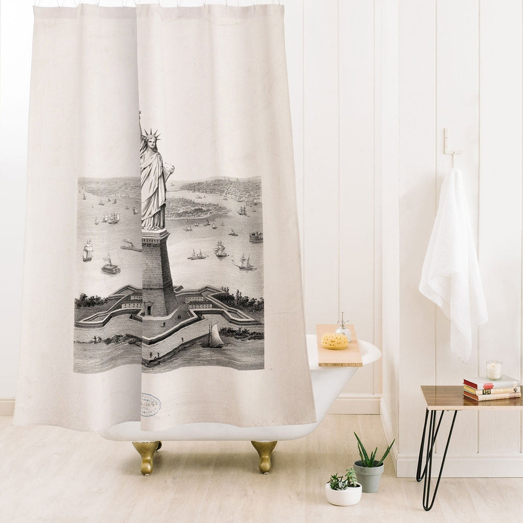 DENY Designs Vintage Lady Liberty Shower Curtain