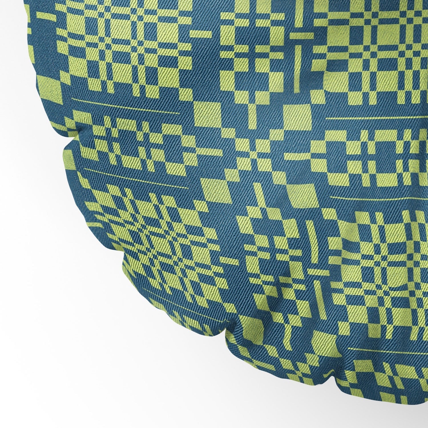 Marta Barragan Camarasa Nostalgic Grid Design Floor Pillow Round