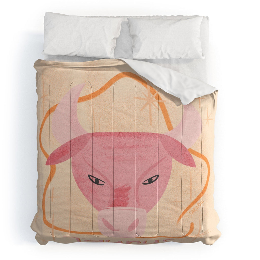 Little Om Zodiac Sign Taurus Comforter