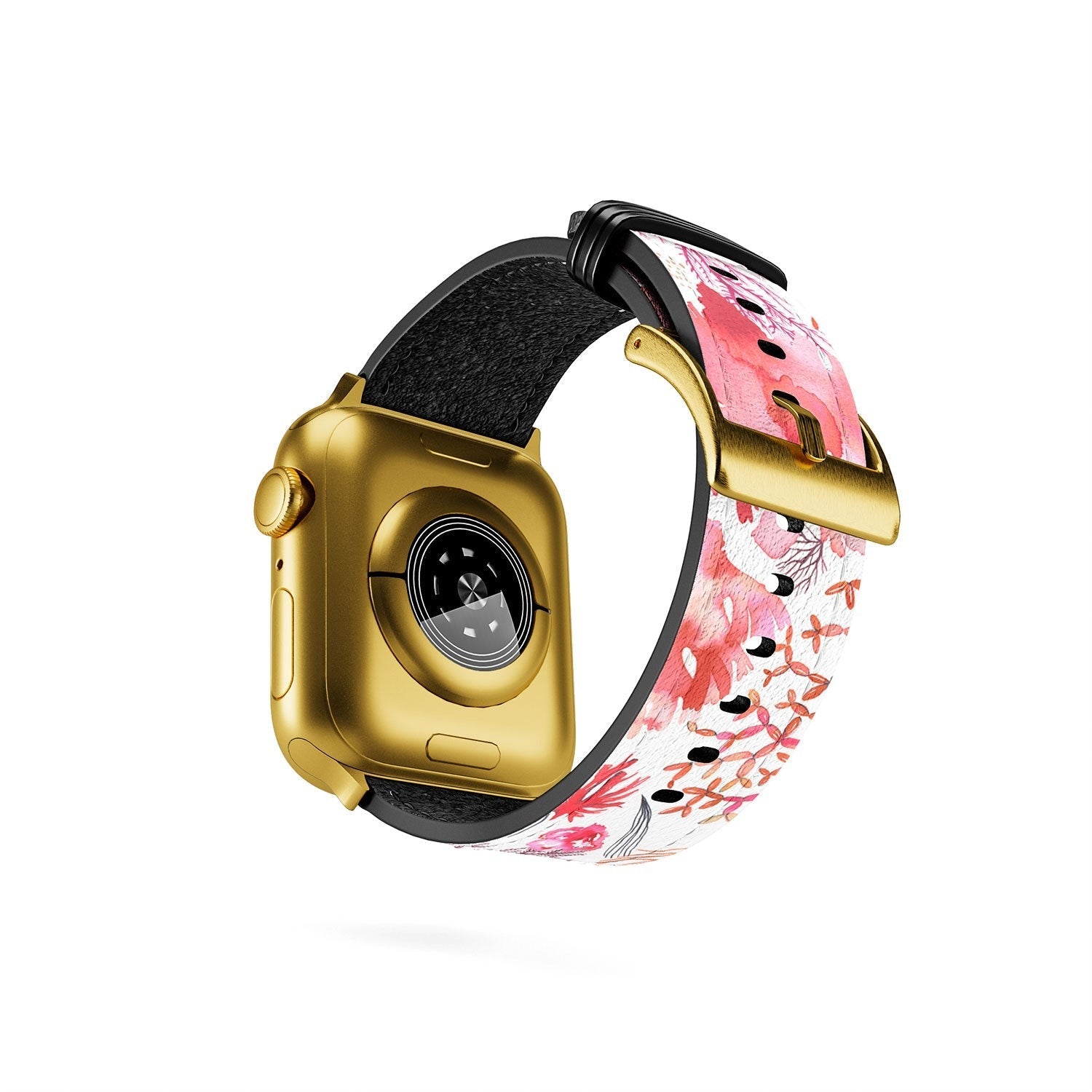 Ninola Design Botanic Retreat Coral Reef Crab Lobster Red Apple Watch Band