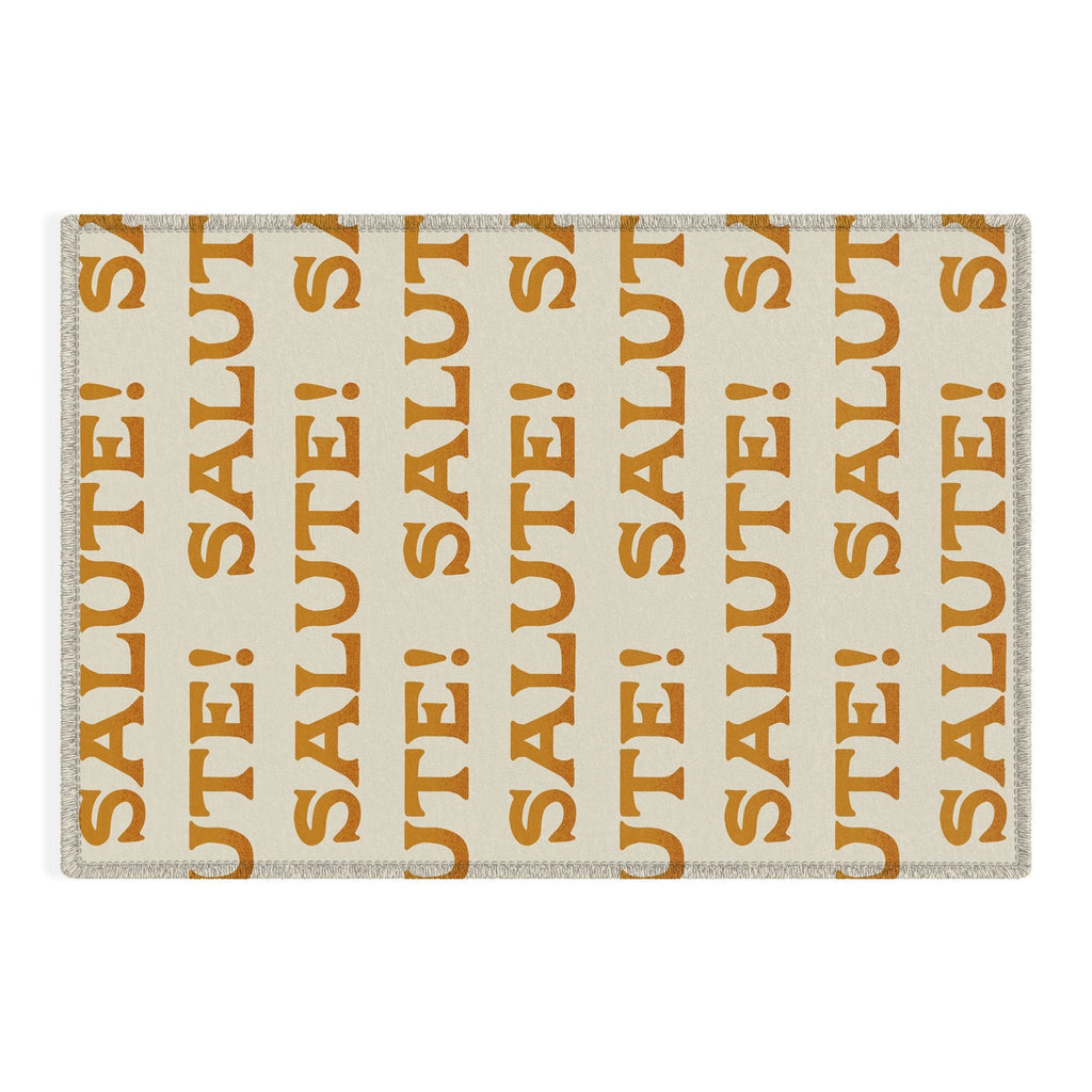 Jessica Molina Salute Gold Pattern on Cream Outdoor Rug