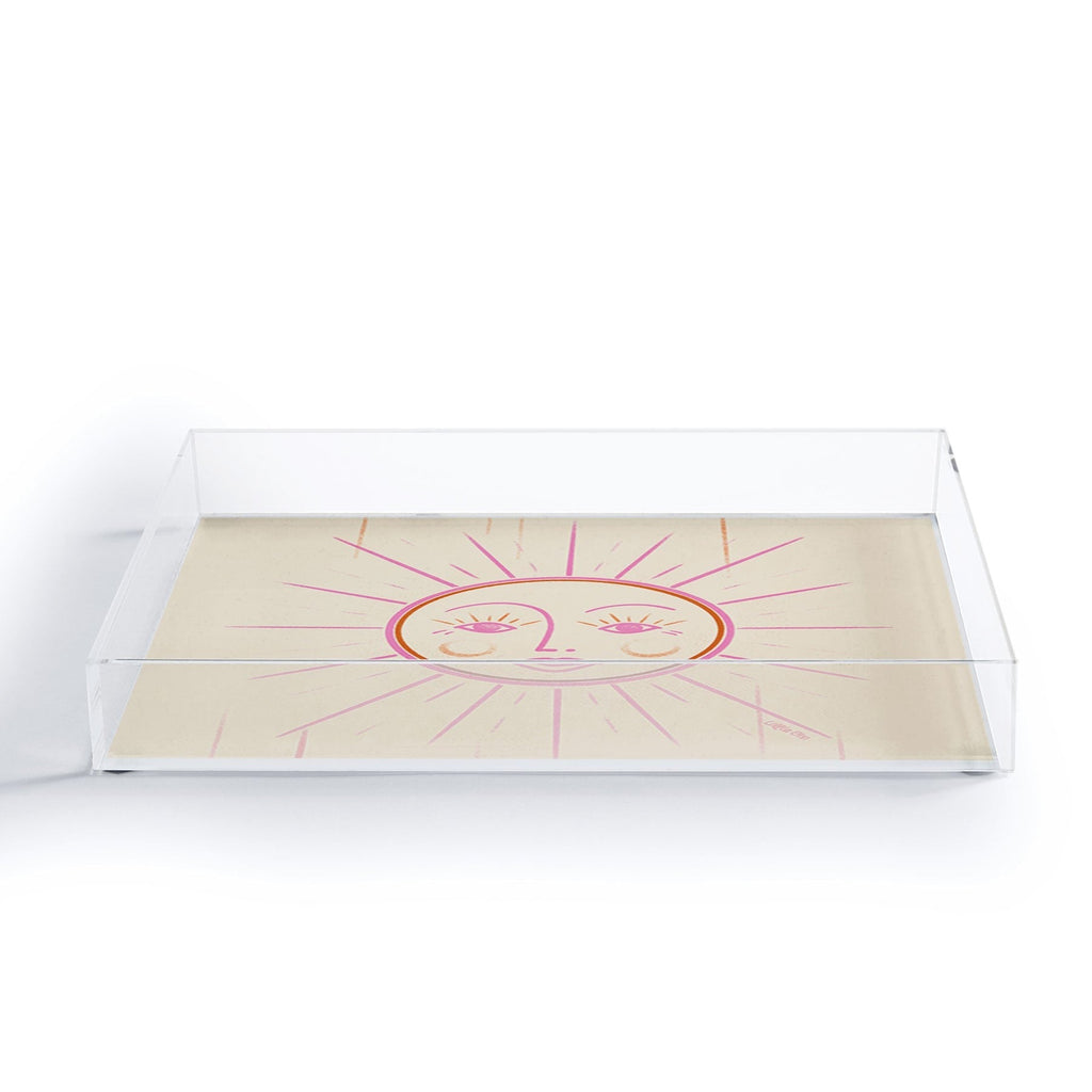 Little Om Celestial Sun cream Acrylic Tray
