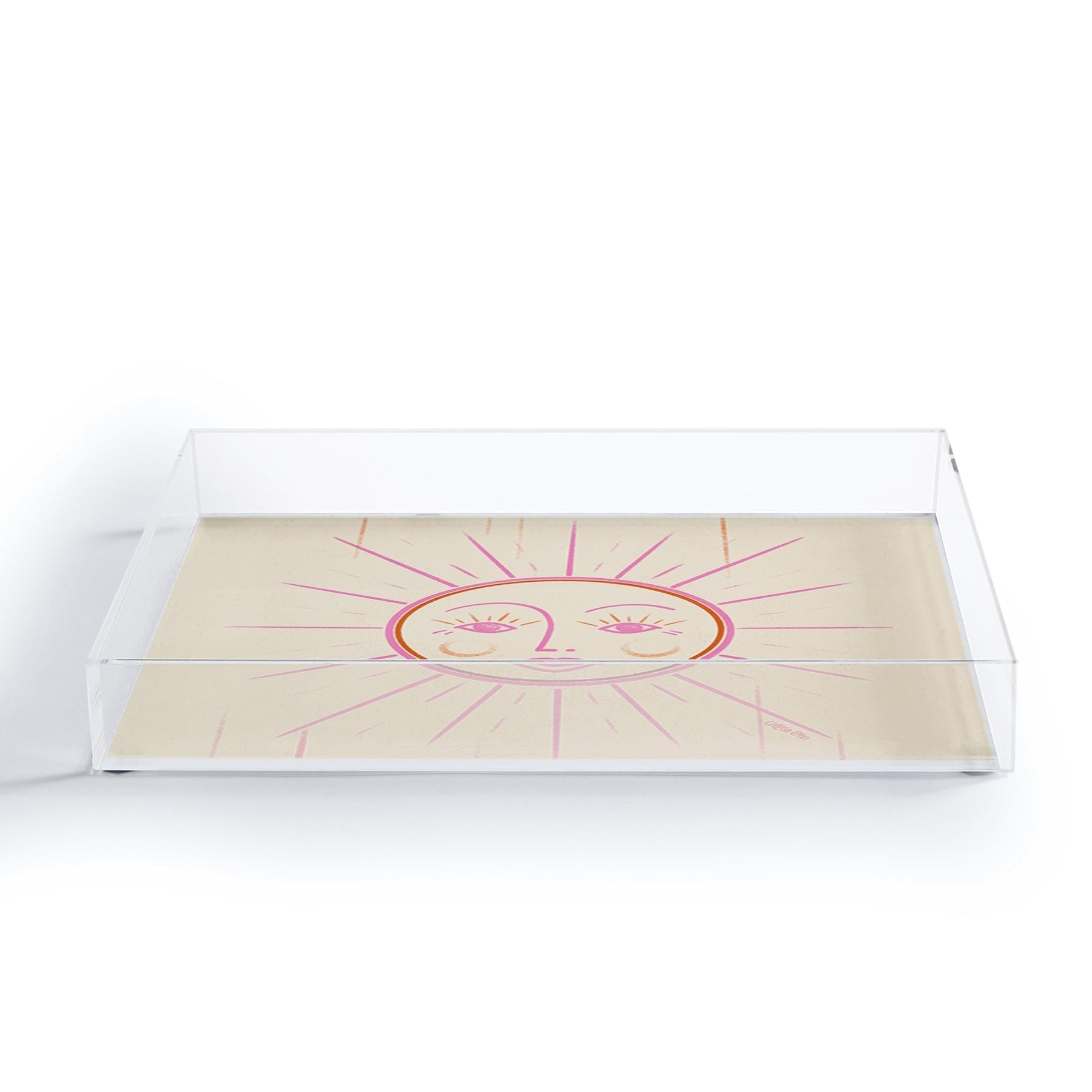 Little Om Celestial Sun cream Acrylic Tray